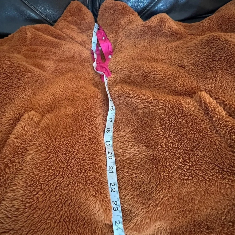 J. Crew Brown Fleece with Pink Trim​​